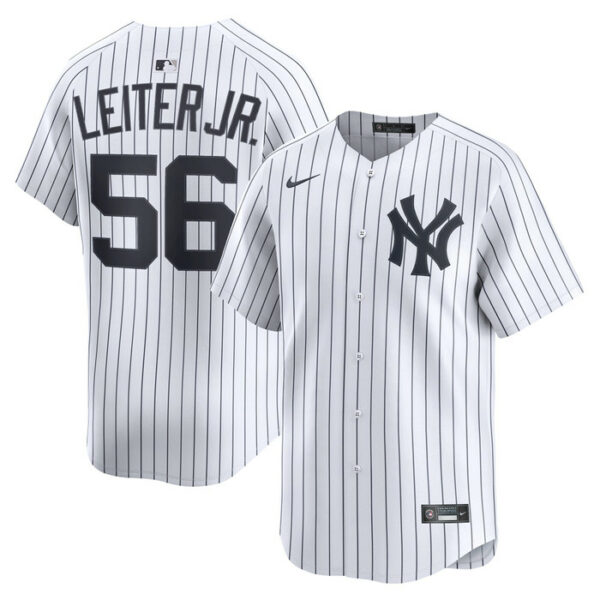 Men's New York Yankees Mark Leiter Jr. Nike White Home Limited Player Jersey