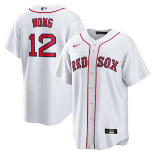 Men's Boston Red Sox Connor Wong Nike White Home Replica Jersey