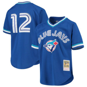 Youth Toronto Blue Jays Roberto Alomar Mitchell & Ness Royal Cooperstown Collection Mesh Batting Practice Jersey