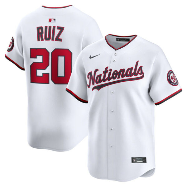 Men's Washington Nationals Keibert Ruiz Nike White Home Limited Player Jersey