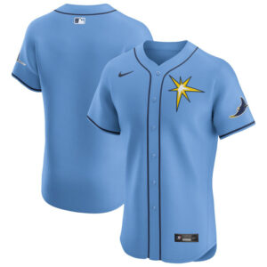 Men's Tampa Bay Rays Nike Light Blue Alternate Vapor Premier Elite Patch Jersey
