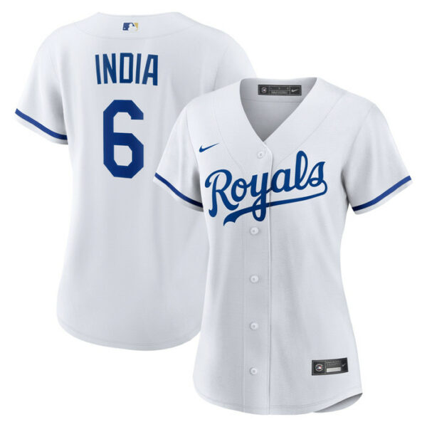 Women's Kansas City Royals Jonathan India Nike White Home Replica Jersey