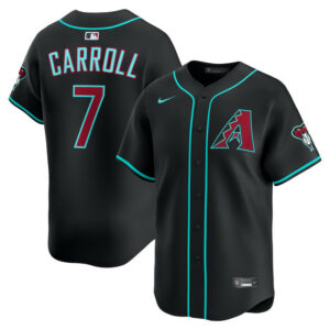 Men's Arizona Diamondbacks Corbin Carroll Nike Black Alternate Limited Player Jersey