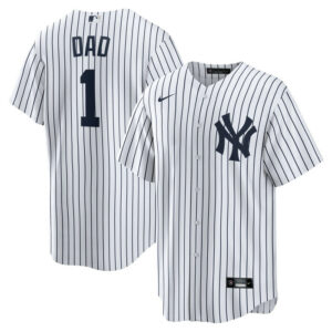 Men's New York Yankees Nike White #1 Dad Home Replica Jersey