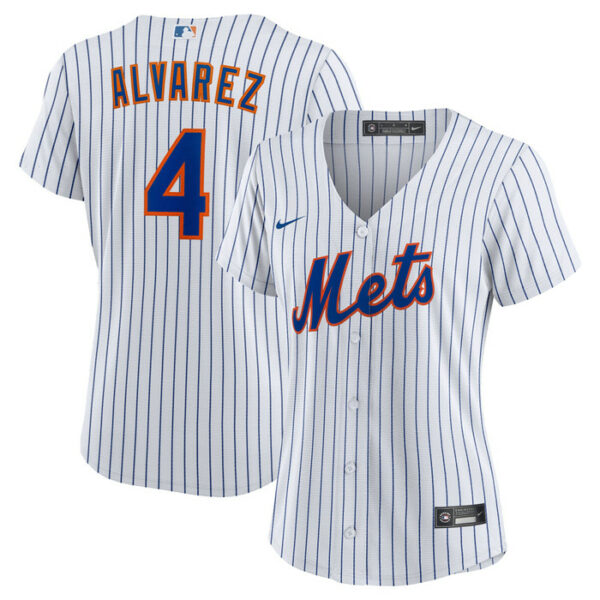 Women's New York Mets Francisco Alvarez Nike White Home Replica Jersey