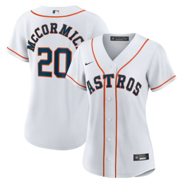 Women's Houston Astros Chas McCormick Nike White Home Replica Player Jersey