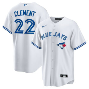 Men's Toronto Blue Jays Ernie Clement Nike White Home Replica Jersey