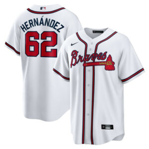Men's Atlanta Braves Daysbel Hernandez Nike White Home Replica Jersey