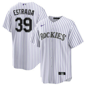 Men's Colorado Rockies Thairo Estrada Nike White Home Replica Jersey