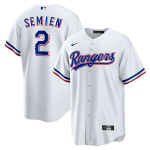 Youth Texas Rangers Marcus Semien Nike White Home Replica Player Jersey