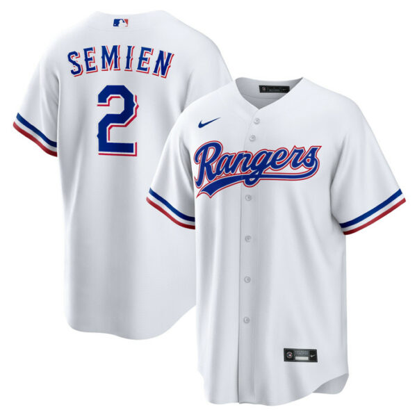 Youth Texas Rangers Marcus Semien Nike White Home Replica Player Jersey