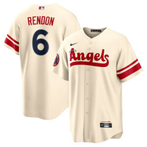 Men's Los Angeles Angels Anthony Rendon Nike Cream City Connect Replica Player Jersey