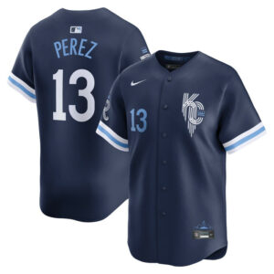 Men's Kansas City Royals Salvador Perez Nike Navy City Connect Limited Player Jersey