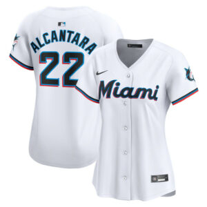 Women's Miami Marlins Sandy Alcantara Nike White Home Limited Player Jersey