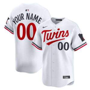 Men's Minnesota Twins Nike White Home Limited Custom Jersey