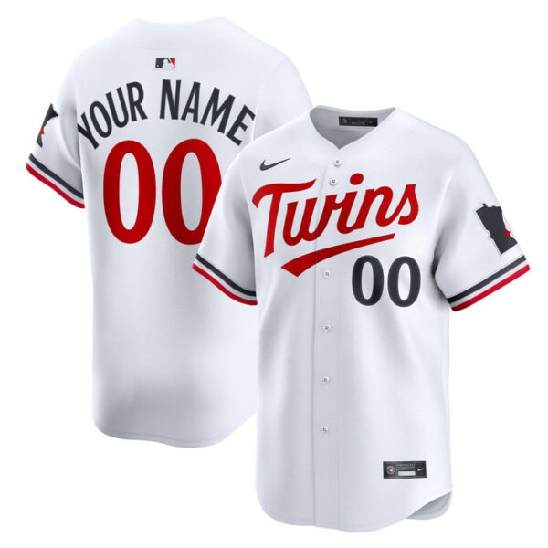 Men's Minnesota Twins Nike White Home Limited Custom Jersey