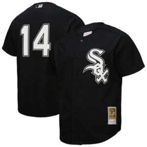 Men's Chicago White Sox Paul Konerko Mitchell & Ness Black Batting Practice Jersey