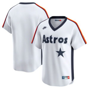 Men's Houston Astros Nike White Throwback Cooperstown Collection Limited Jersey