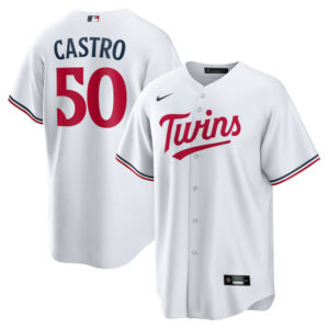 Men's Minnesota Twins Willi Castro Nike White Home Replica Jersey