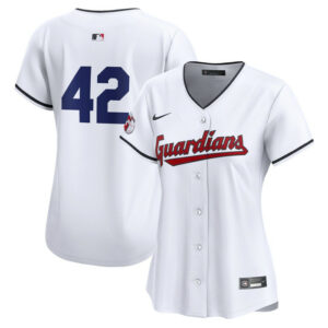 Women's Cleveland Guardians Nike White 2024 Jackie Robinson Day Home Limited Jersey