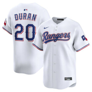 Men's Texas Rangers Ezequiel Duran Nike White Home Limited Player Jersey