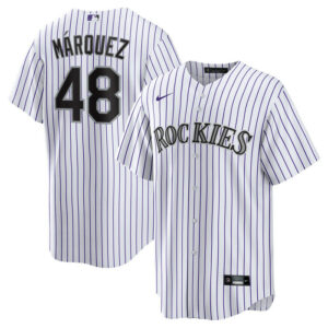 Men's Colorado Rockies German Marquez Nike White Home Replica Player Jersey