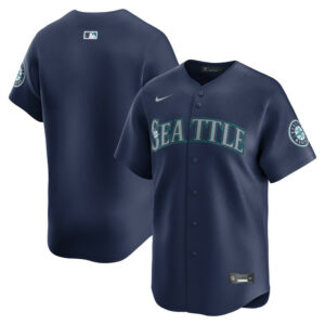 Men's Seattle Mariners Nike Navy Road Limited Jersey