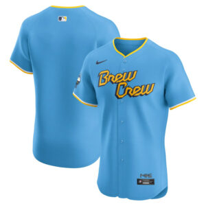Men's Milwaukee Brewers Nike Powder Blue City Connect Elite Jersey