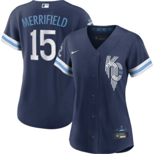 Women's Kansas City Royals Whit Merrifield Nike Navy City Connect Replica Player Jersey