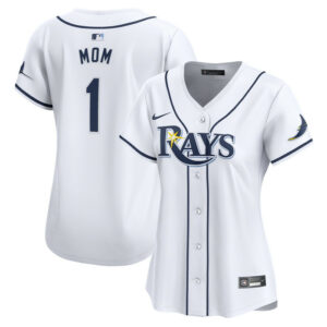 Women's Tampa Bay Rays Nike White #1 Mom Home Limited Jersey