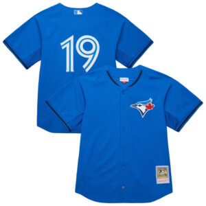 Men's Toronto Blue Jays Jose Bautista Mitchell & Ness Blue Batting Practice Jersey