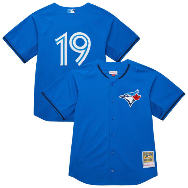 Men's Toronto Blue Jays Jose Bautista Mitchell & Ness Blue Batting Practice Jersey