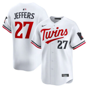 Men's Minnesota Twins Ryan Jeffers Nike White Home Limited Player Jersey