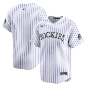 Men's Colorado Rockies Nike White Home Limited Player Jersey