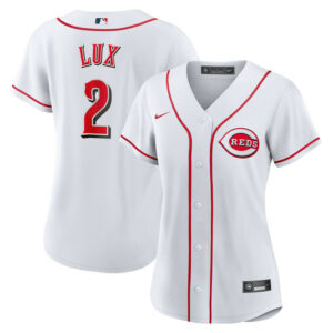 Women's Cincinnati Reds Gavin Lux Nike White Home Replica Jersey