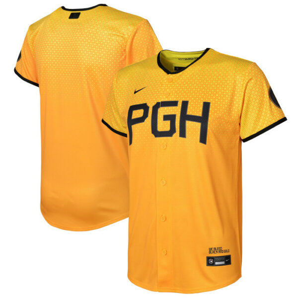 Youth Pittsburgh Pirates Nike Gold City Connect Replica Jersey