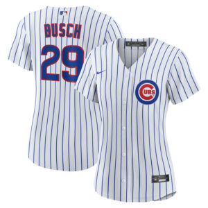 Women's Chicago Cubs Michael Busch Nike White Home Replica Jersey
