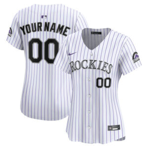 Women's Colorado Rockies Nike White Home Limited Custom Jersey