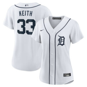 Women's Detroit Tigers Colt Keith Nike White Home Replica Jersey