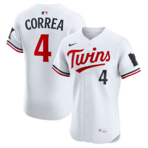 Men's Minnesota Twins Carlos Correa Nike White Home Elite Player Jersey