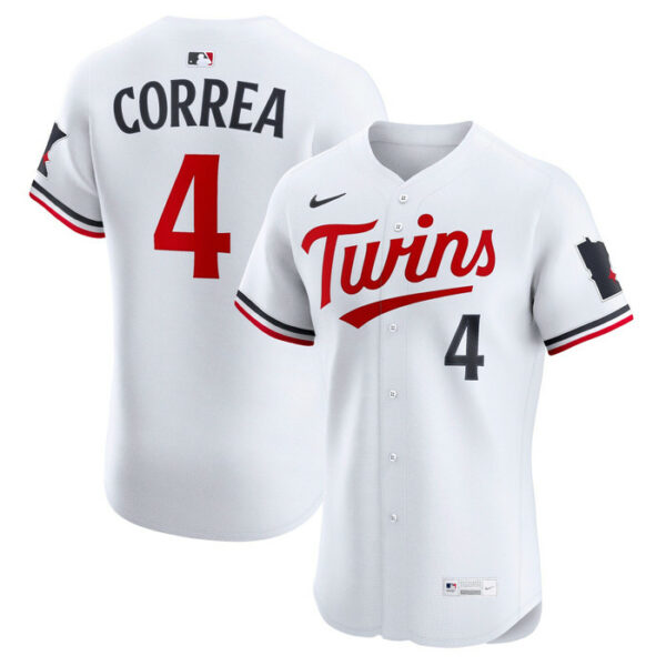 Men's Minnesota Twins Carlos Correa Nike White Home Elite Player Jersey