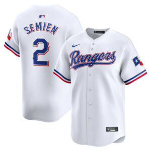 Men's Texas Rangers Marcus Semien Nike White Home Limited Player Jersey