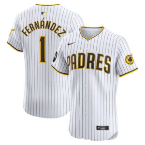 Men's San Diego Padres Tony Fernandez Nike White Home Elite Sponsor Patch Player Jersey