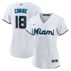 Women's Miami Marlins Griffin Conine Nike White Home Replica Jersey