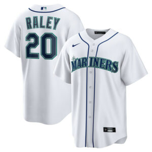 Men's Seattle Mariners Luke Raley Nike White Home Replica Jersey