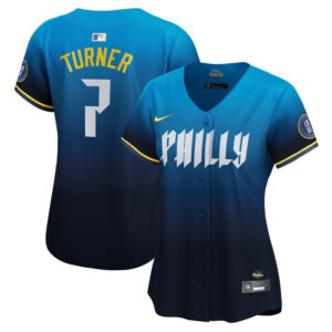 Women's Philadelphia Phillies Trea Turner Nike Navy City Connect Limited Player Jersey