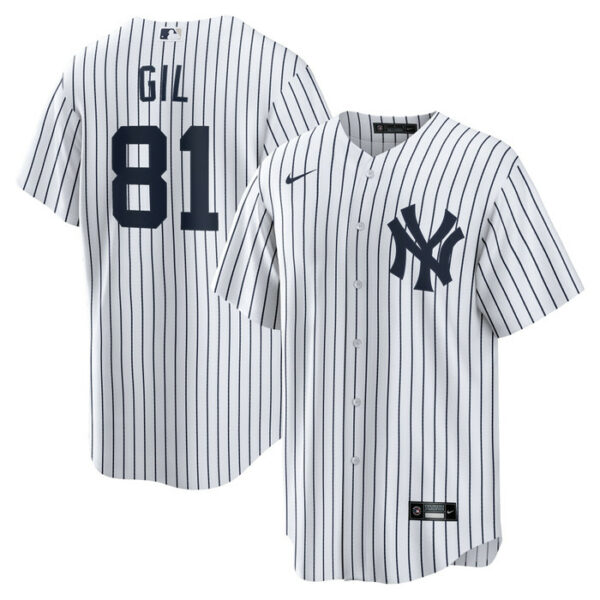 Men's New York Yankees Luis Gil Nike White Home Replica Jersey