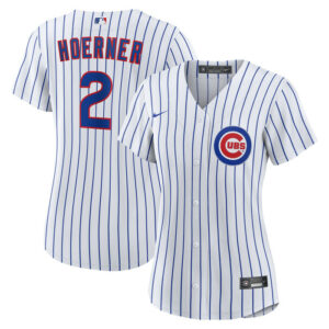 Women's Chicago Cubs Nico Hoerner Nike White Home Replica Jersey