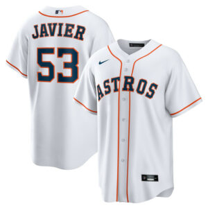 Men's Houston Astros Cristian Javier Nike White Home Replica Jersey