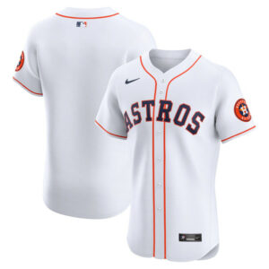 Men's Houston Astros Nike White Home Vapor Premier Elite Patch Jersey